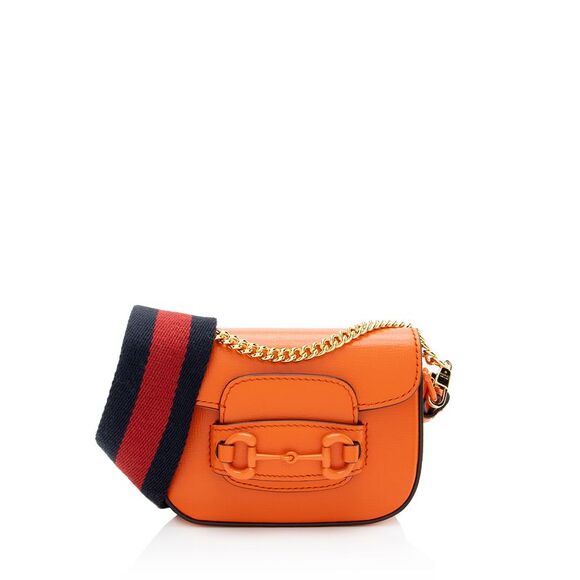 Gucci Handbags - Gucci Leather Horsebit 1955 Super Mini Shoulder Bag